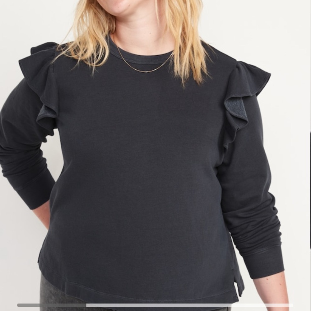 Ruffle Sweatshirt
